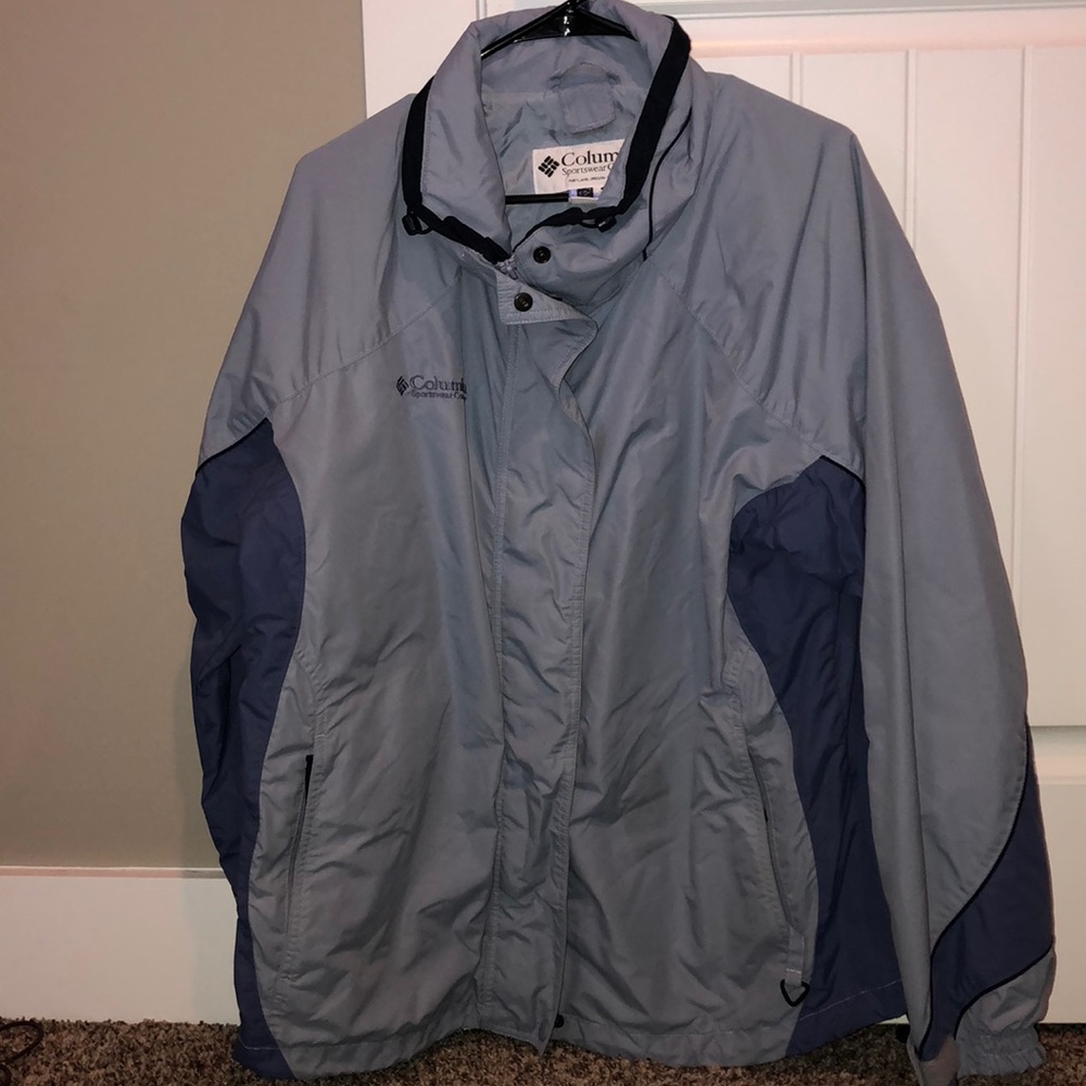 Purple & Navy Columbia Windbreaker